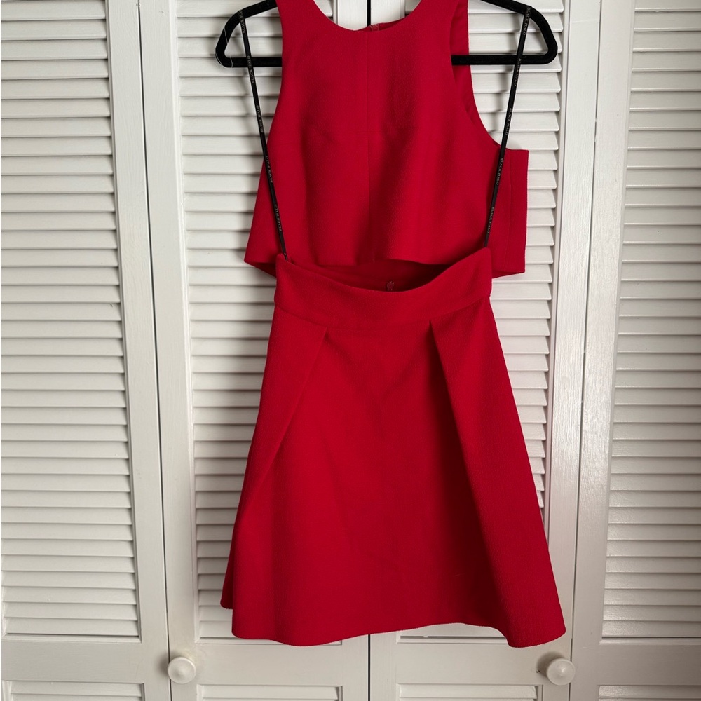 Black Halo Red Backless Dress